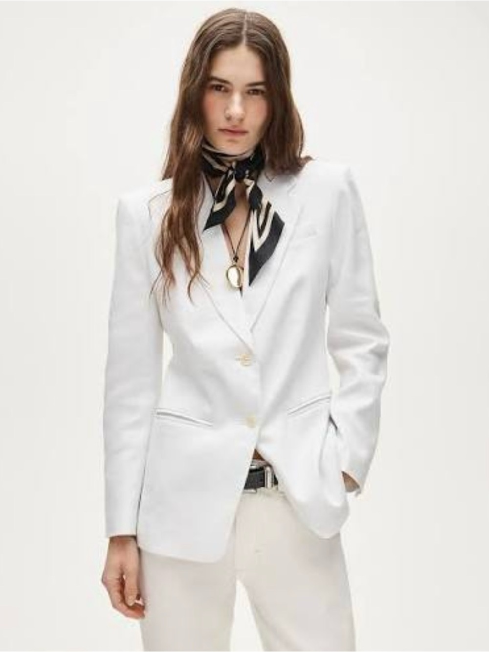J CREW Margeaux blazer in stretch linen blend in White Size 18 NWT $228 CS638